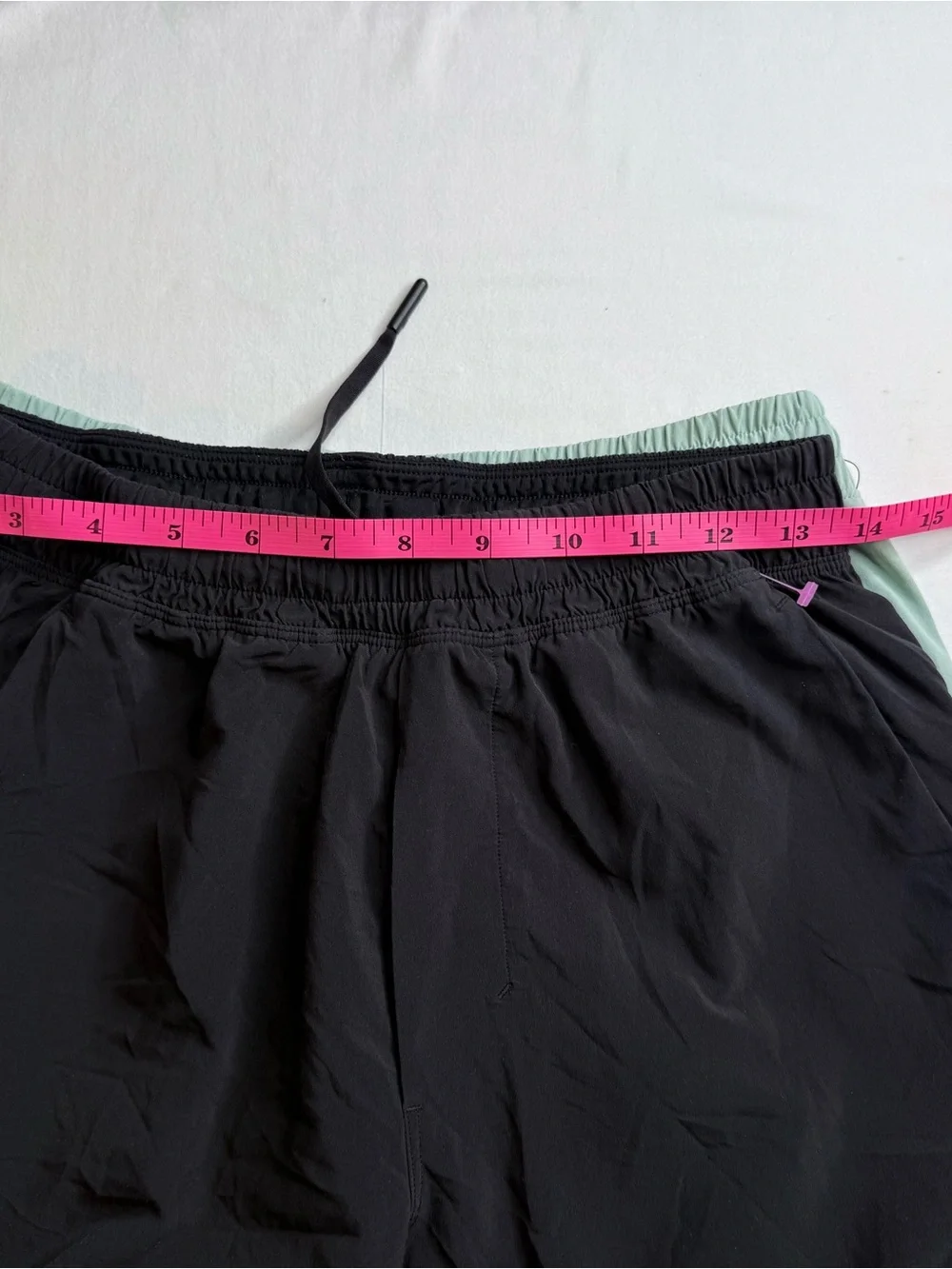 lululemon athletica Women's Run Shorts in Mint and Black